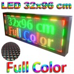 Led ηλεκτρονική επιγραφή πινακίδα μονής όψης (διαστ. 96x32cm) Full Color DIP